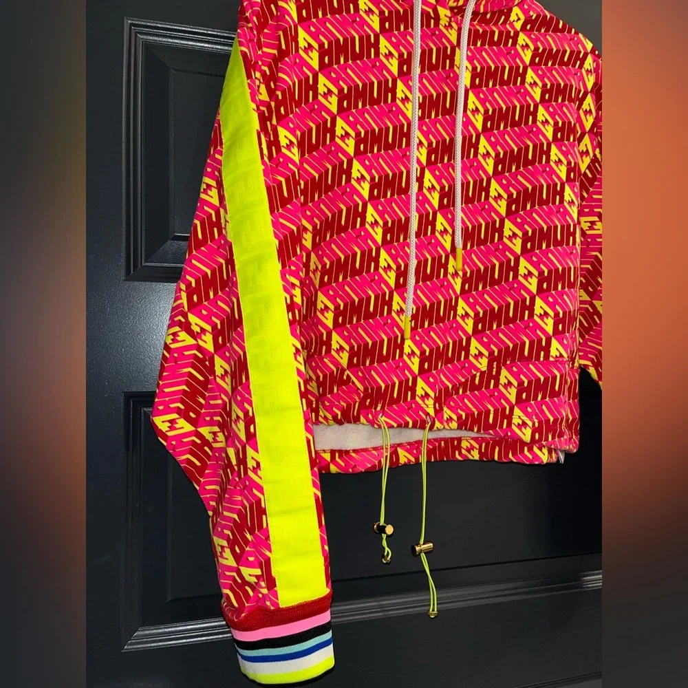 FENDI Roma Amor FF Zucca Monogram Hoodie Size: S - Picture 3 of 9